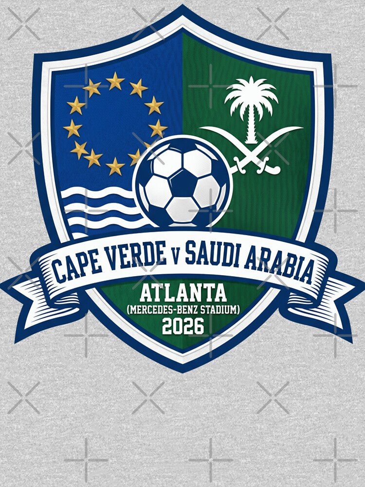 International Soccer Match Crest Cape Verde Saudi Arabia Atlanta by Pride Emblem Prints