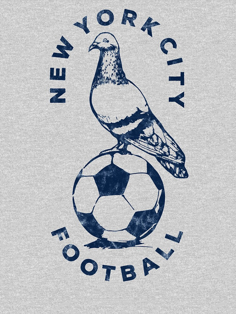 New York City Pigeon Football T-Shirt by ObsidianFox