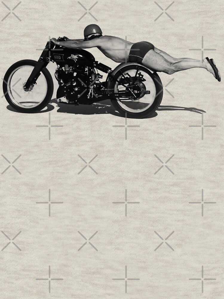 Vintage Vincent Classic Motorcycle Rollie Free Record 1948 Bonneville Salt Flats by EdGraphy