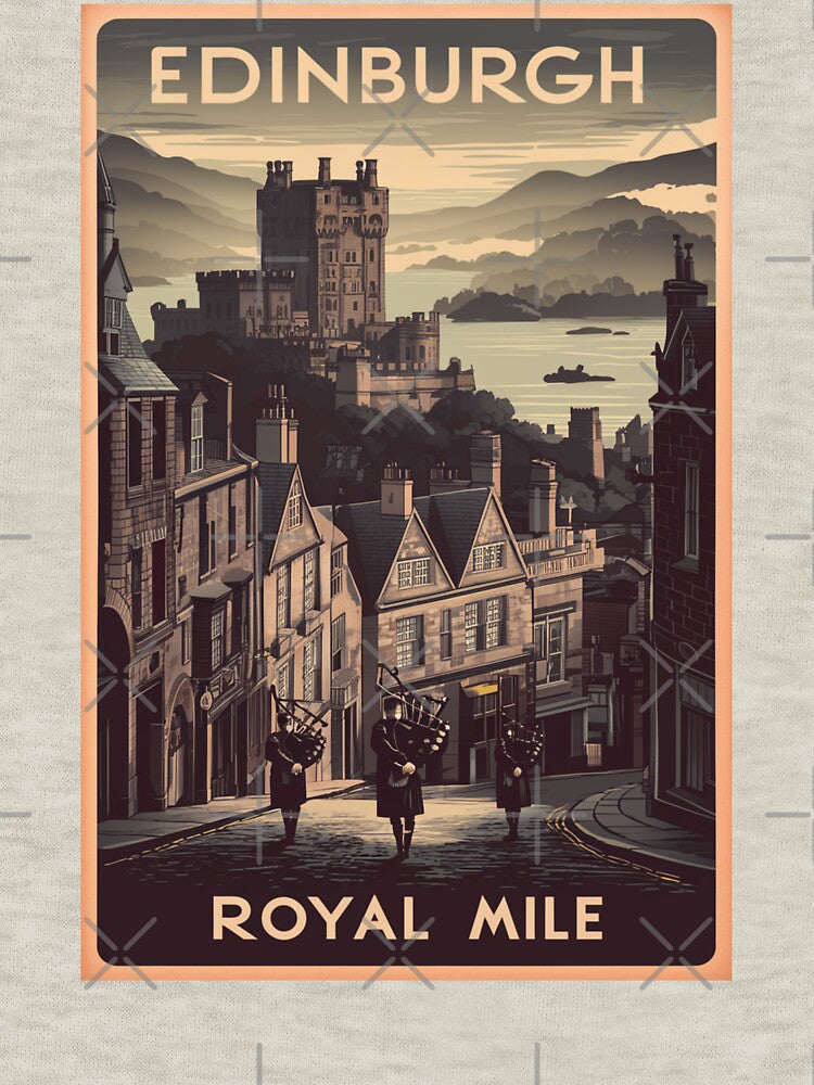 Edinburgh Vintage Travel Poster by TravelerRat