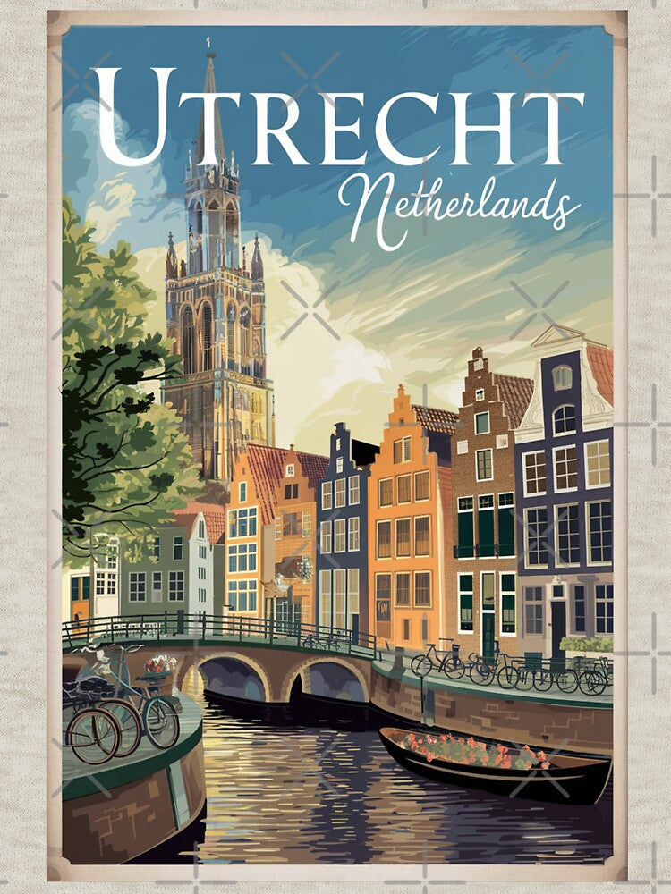 Utrecht Vintage Travel Poster by TravelerRat