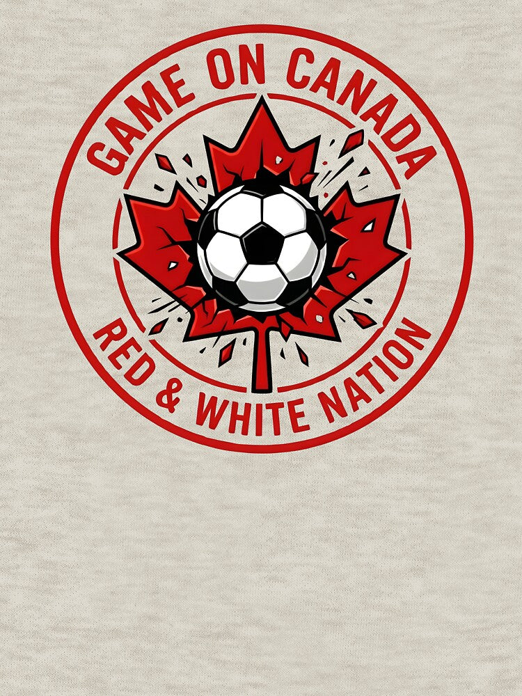 Game On Canada Red And White Nation Soccer Badge by laughingshirts