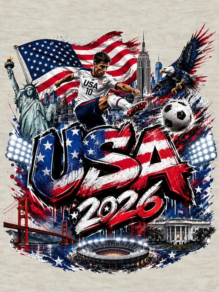 World Cup 2026 USA Soccer Merch | 4th of July  USA independence Day|Football Fan Gear | USA Sports Apparel Tee|  Soccer worldcup ChampionshipSoccer World ver 2 by CosmicNook1