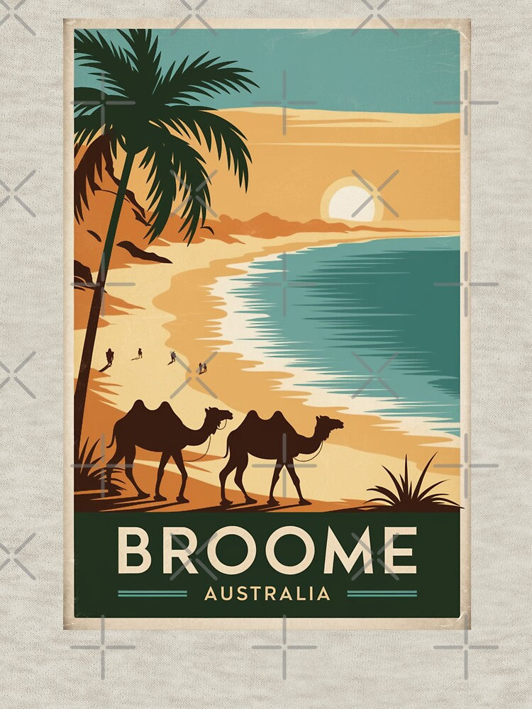 Broome Vintage Travel Poster by TravelerRat
