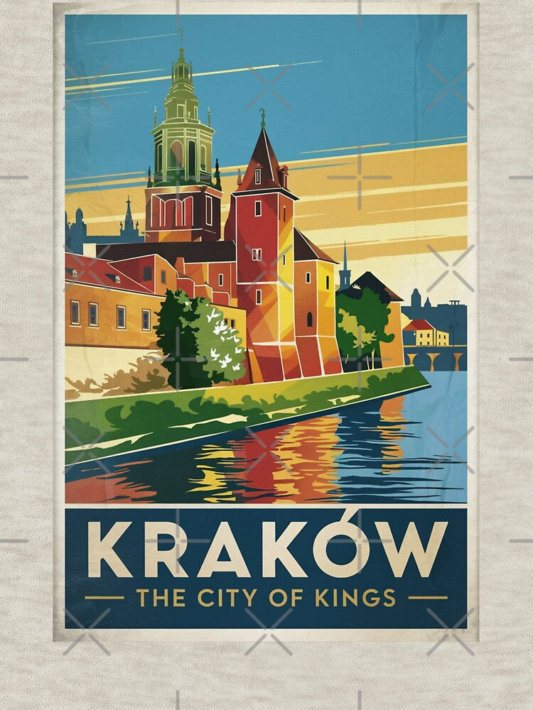 Krakow Vintage Travel Poster by TravelerRat