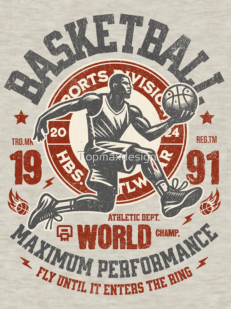 Vintage Basketball by Topmaxdesign