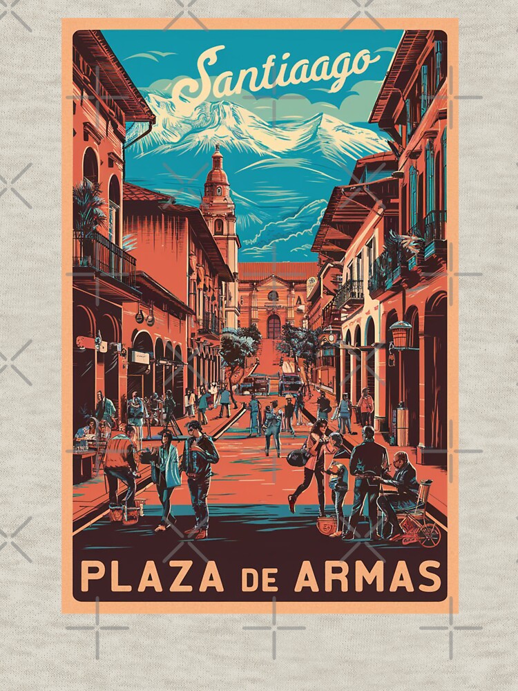 Santiago Vintage Travel Poster by TravelerRat