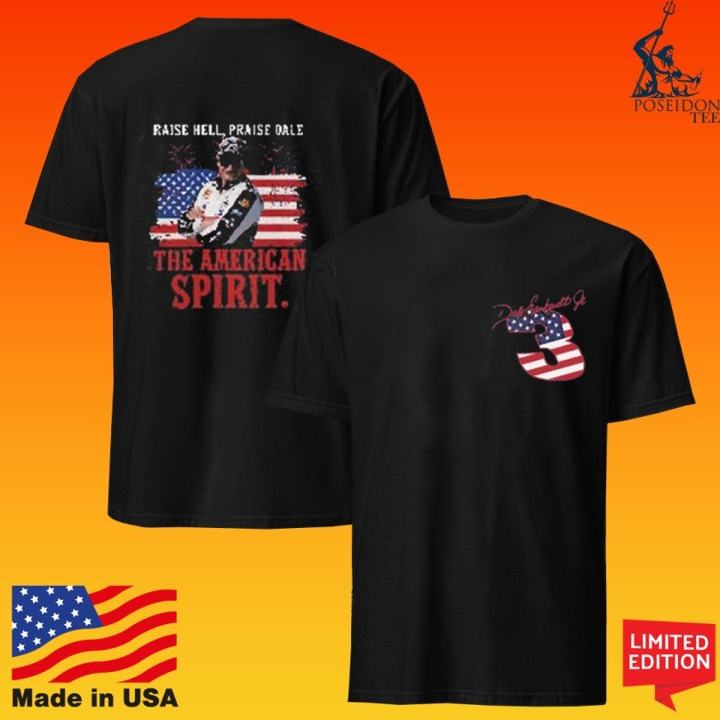 Raise Hell Praise Dale American Spirit Vintage Racing Legend Patriotic 4th Of July T-shirt