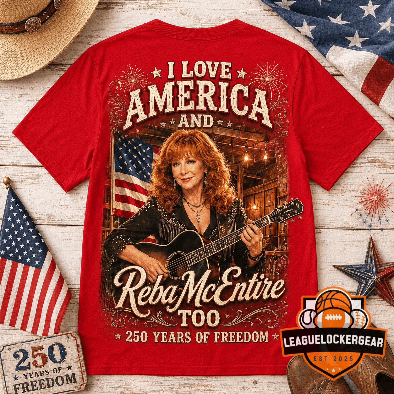 Reba McEntire America 250 Years of Freedom T-Shirt