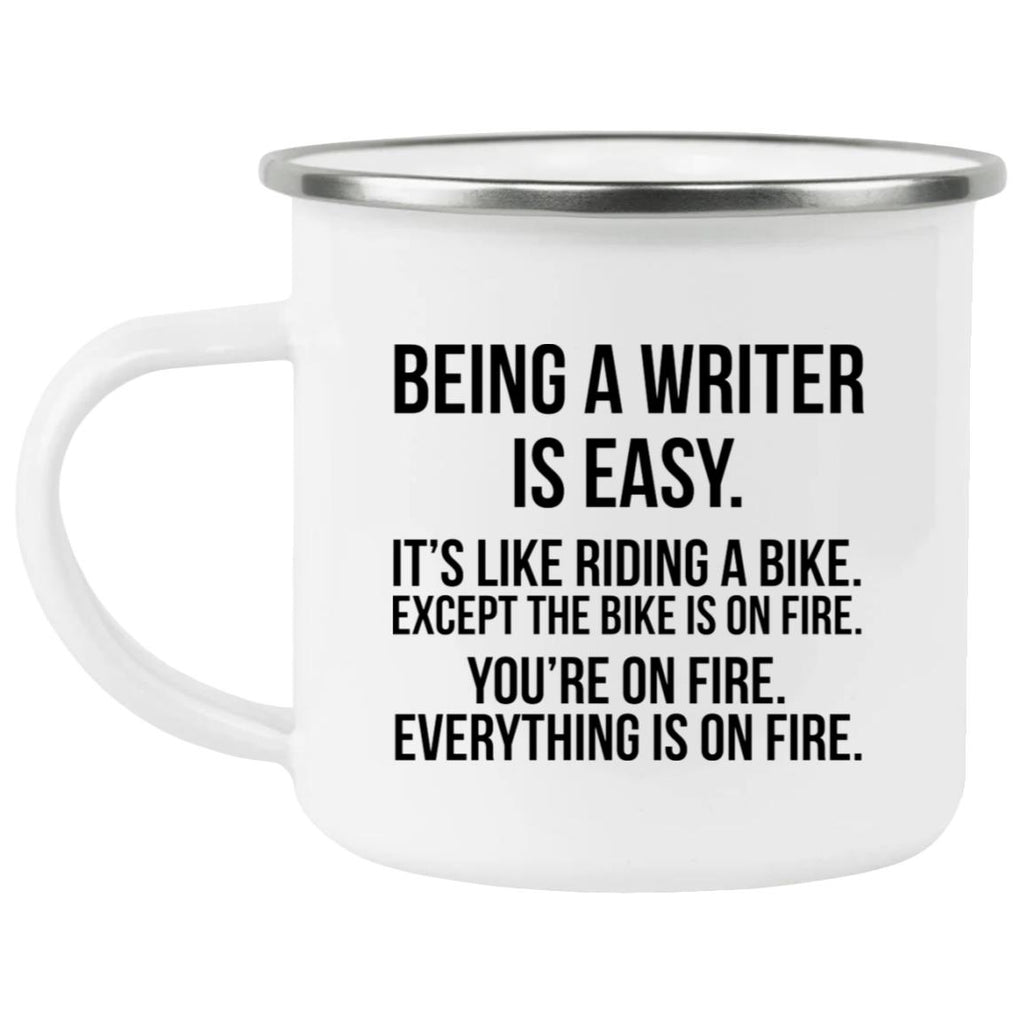 Being A Writer Is Easy It’s Like Riding A Bike Mug