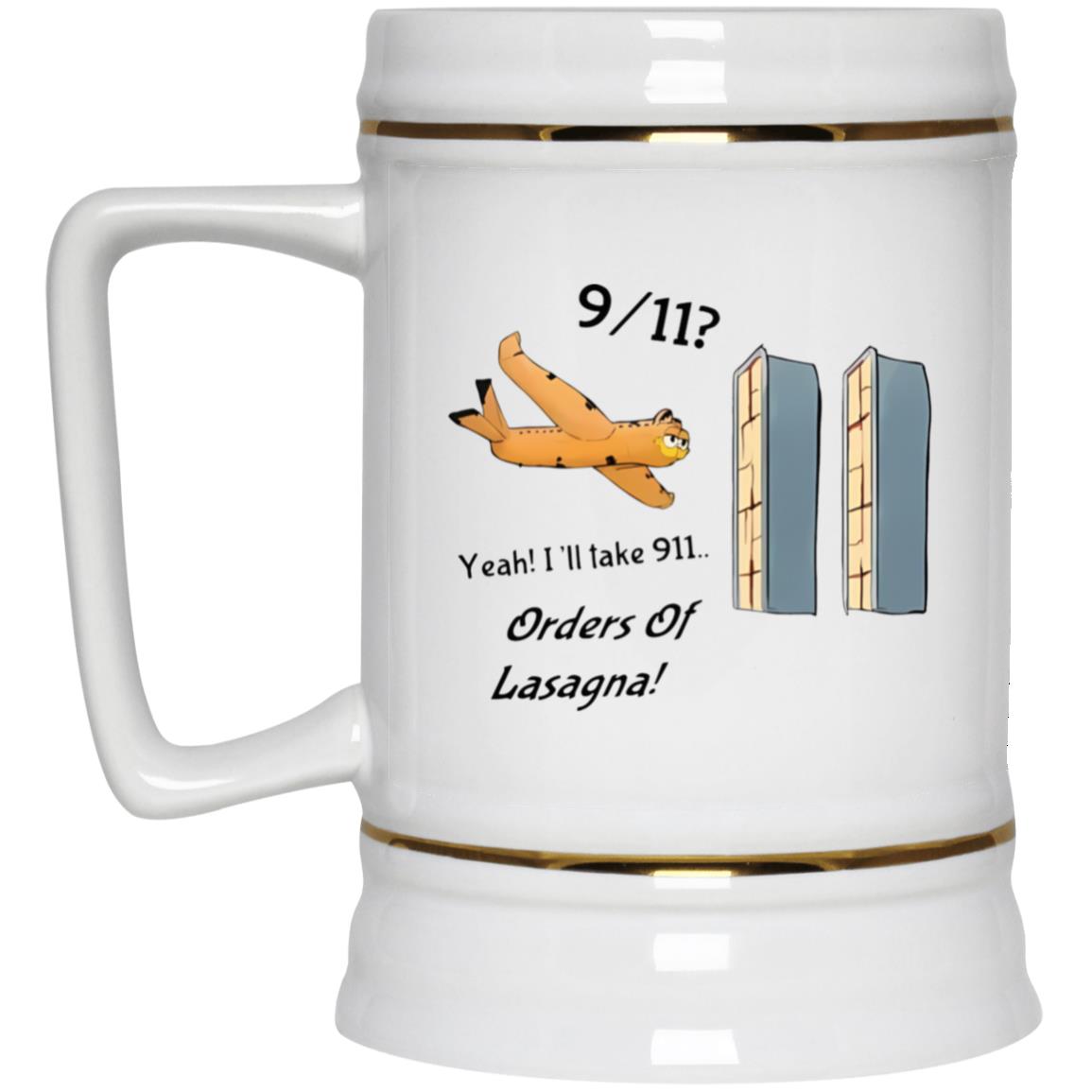 Garfield 9/11 Yeah I’ll Take 911 Orders Of Lasagna Mug