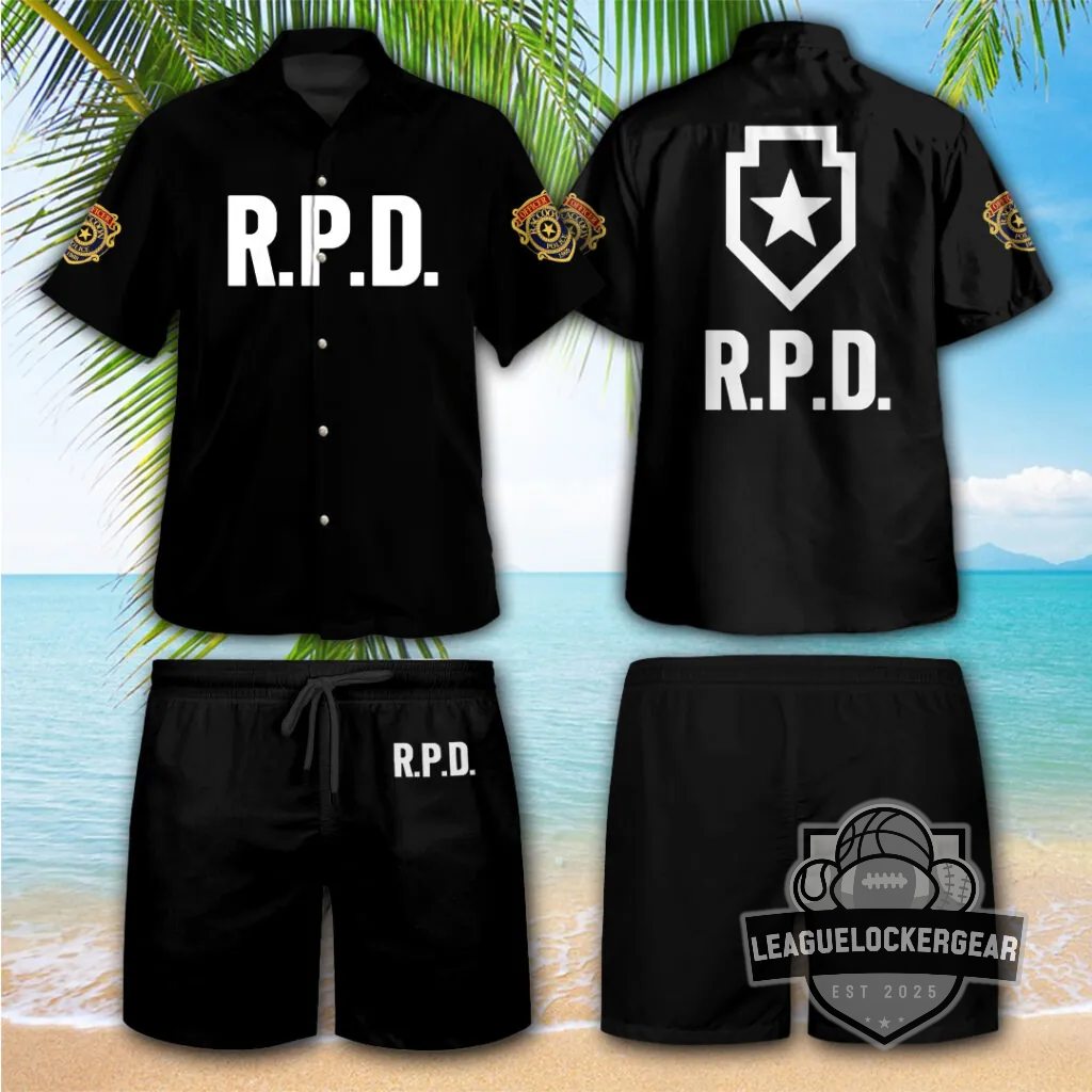 Resident Evil R.P.D. Hawaiian Shirt and Shorts Set