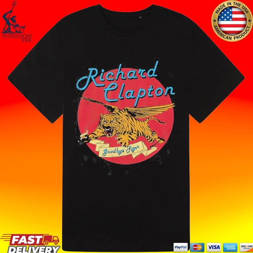 Richard Clapton Goodbye Tiger Red Circle Faded T-shirt