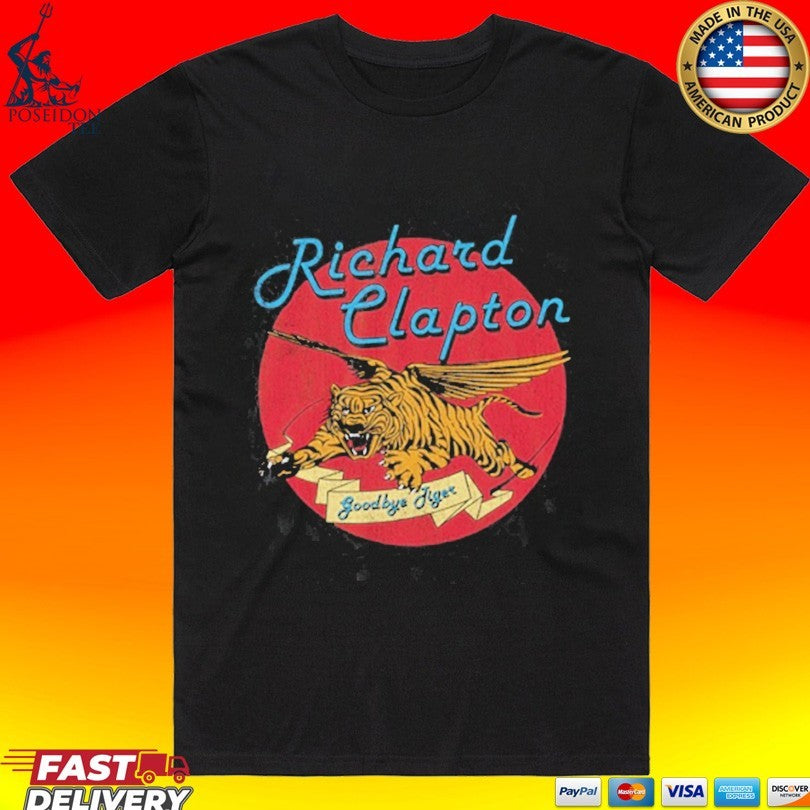 Richard Clapton Goodbye Tiger Red Circle Faded T-shirt
