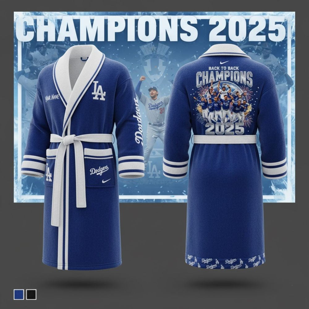 LA Dodgers 2025 Champions Bathrobe – Official World Series Celebration Gear