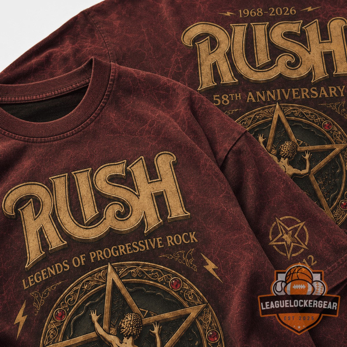RUSH 58th Anniversary Legends of Progressive Rock T-Shirt