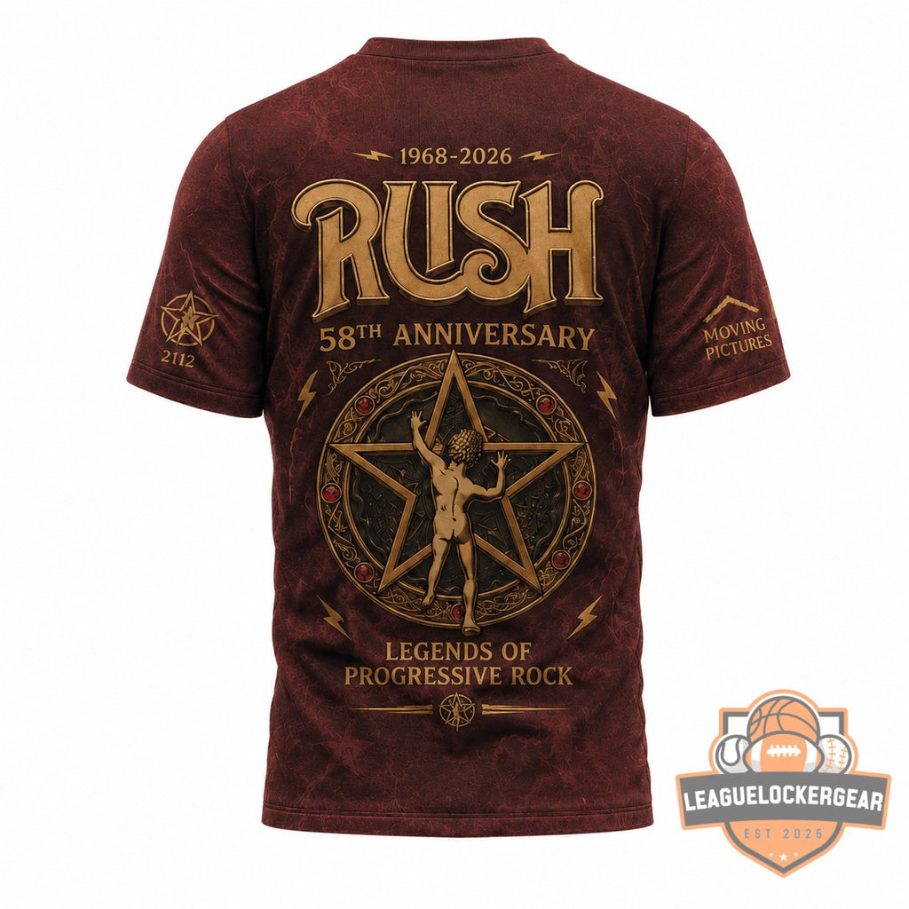 RUSH 58th Anniversary Legends of Progressive Rock T-Shirt