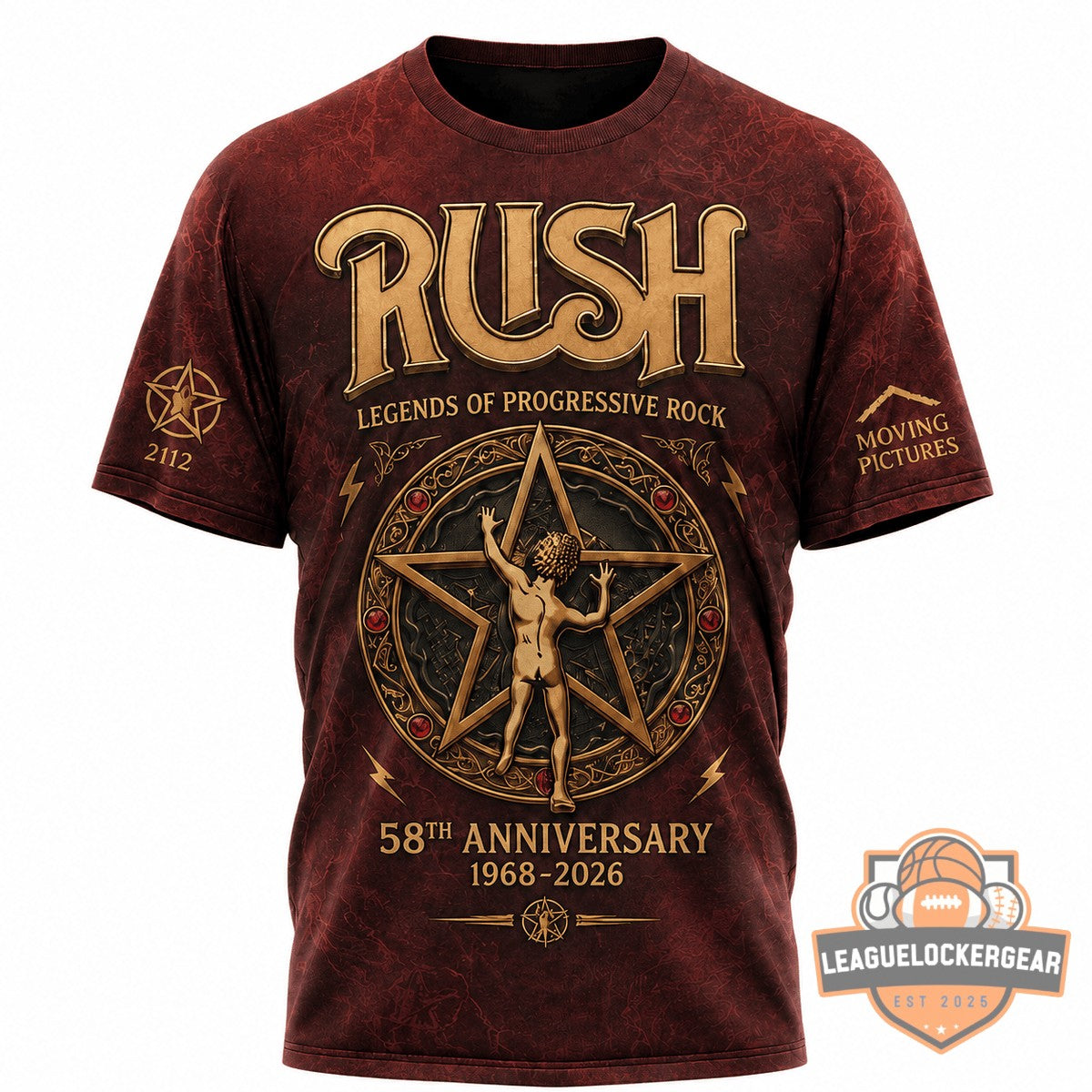 RUSH 58th Anniversary Legends of Progressive Rock T-Shirt