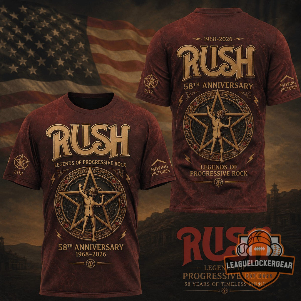 RUSH 58th Anniversary Legends of Progressive Rock T-Shirt
