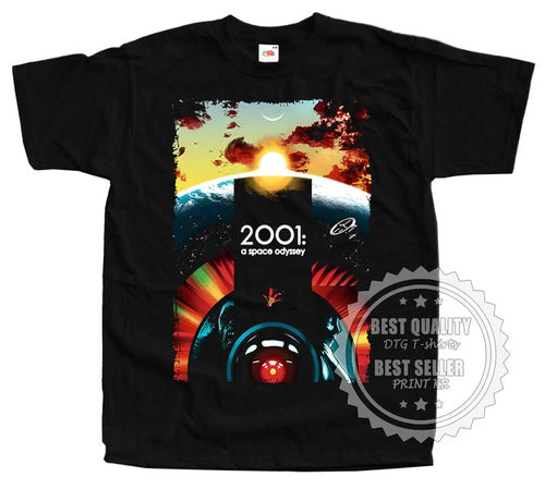 2001 A Space Odyssey T SHIRT v9 Movie Poster BLACK All Sizes S to 5XL
