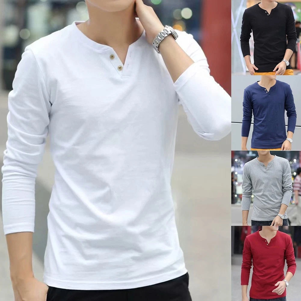 Casual Long Sleeve Top Daily Use T-shirt Regular Length Spring Autumn Wear