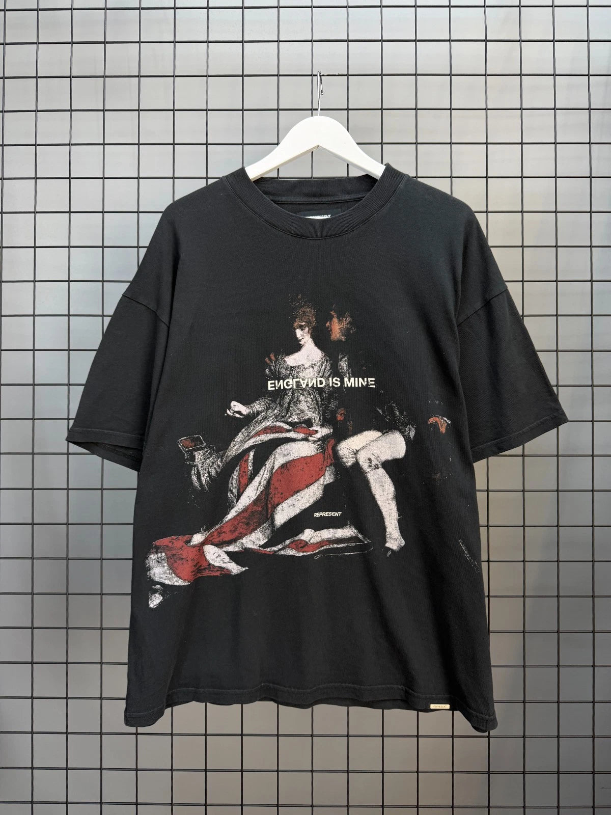 Represent England Is Mine Graphic T-Shirt Black Oversized Men's XL 100% Cotton