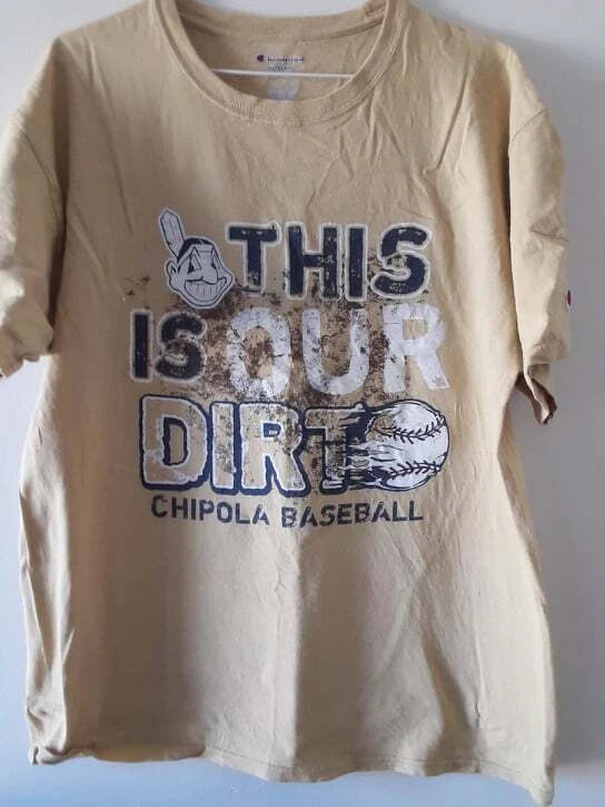 Vintage ~ Mens  Size L  CHIPOLA BASEBALL   This is our Dirt  T Shirt