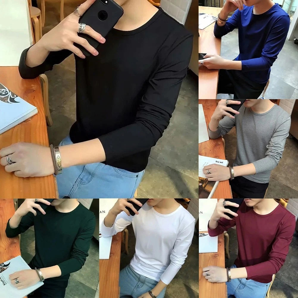 Casual Slim Fit Base Layer Tee 90% Polyester Casual Style Comfort Fit Daily Wear