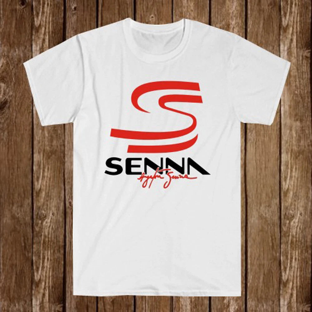 Ayrton Senna Racing Legend Men's White Size S-5XL