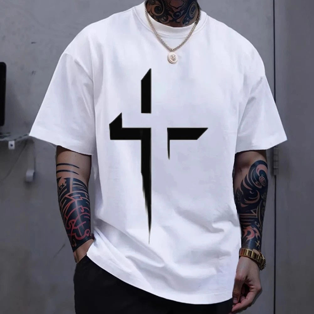 Fashionable Large Size Casual Top Classic Style Graphic Pattern Loose Fit
