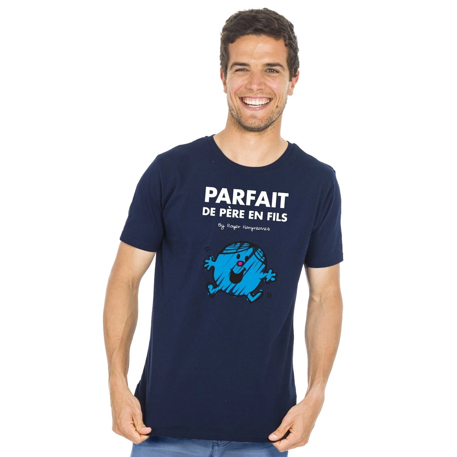 Men's Short Sleeve T-Shirt Perfect From Father To Son Navy Blue