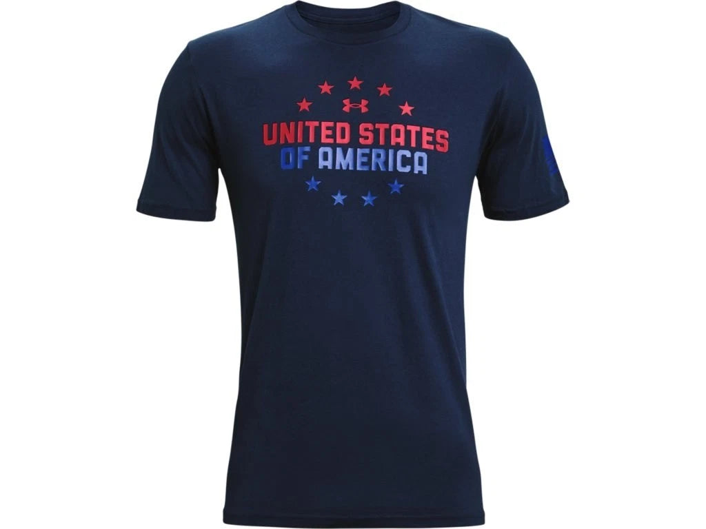 Under Armour 1365051 Men's UA Freedom US of A T-Shirt - Academy - Small