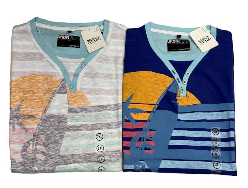 Men's Urban District Angelo Litrico Hot Tropic Short Sleeve V Neck T-shirt
