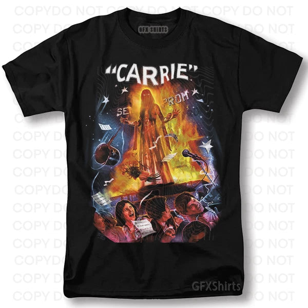 Carrie Shirt Classic Movie Poster Graphic Design T-Shirt