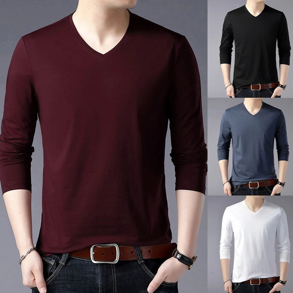 Casual Wear Long Sleeve V-neck Daily Wear Shirts Holiday And Party Usage