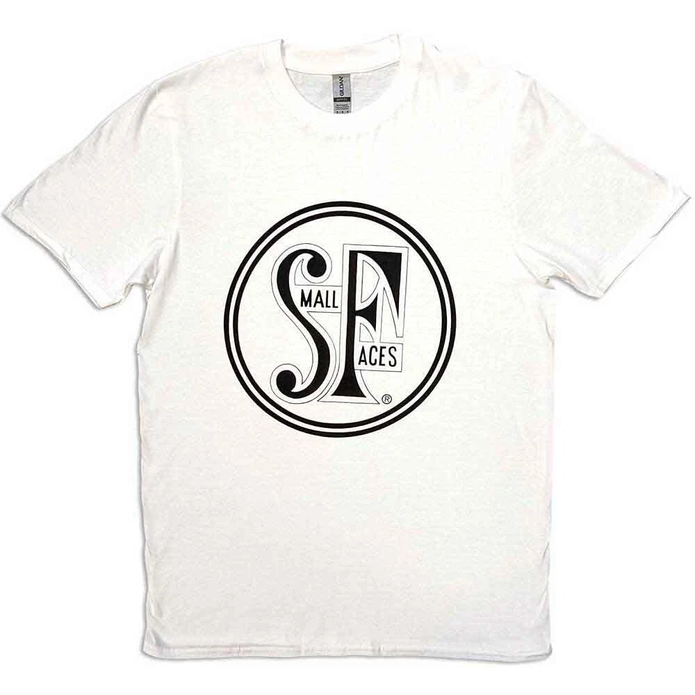 Small Faces Logo T-Shirt White New