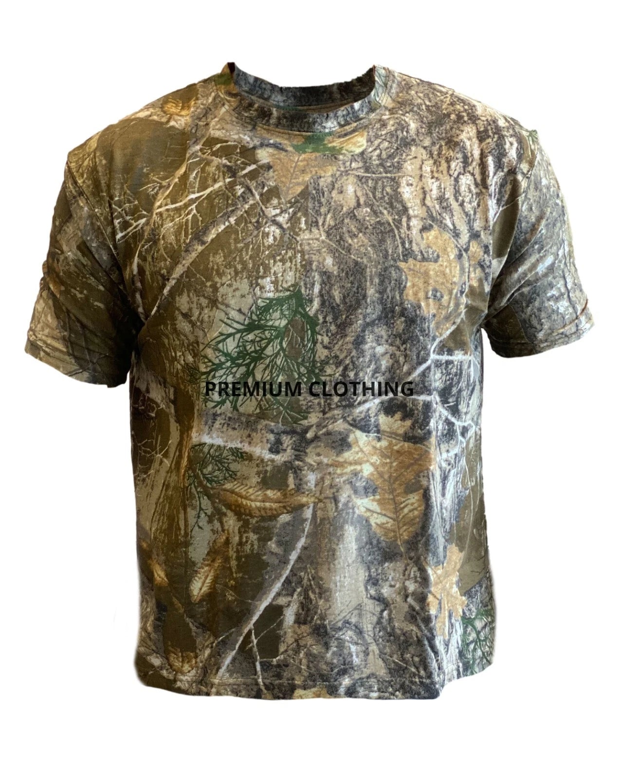 Mens Fishing Jungle Camouflage T Shirt Short Sleeve Casual Cotton Summer S-6XL