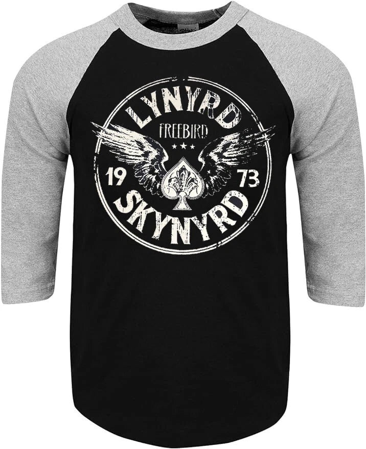 LYNYRD SKYNYRD CIRCLE PUNK ROCK SHIRT RAGLAN 3/4 SLEEVE (Multiple Variations)