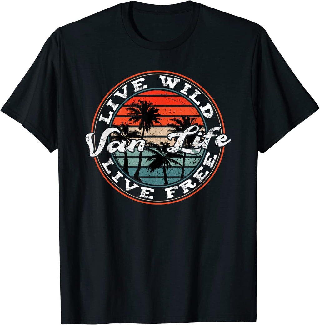 Retro Vintage Van Life T-Shirt Size S-5XL