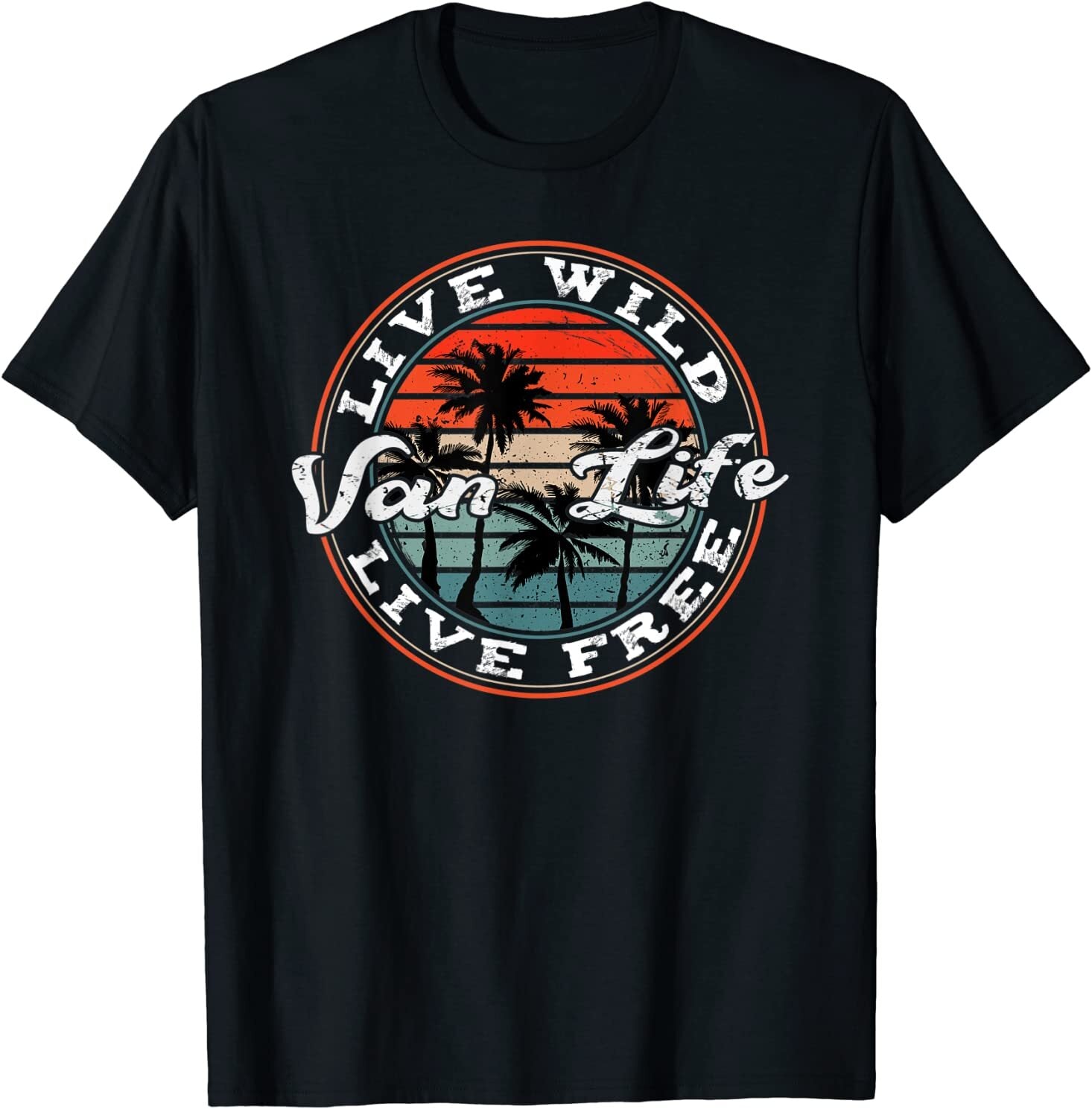 Retro Vintage Van Life T-Shirt Size S-5XL