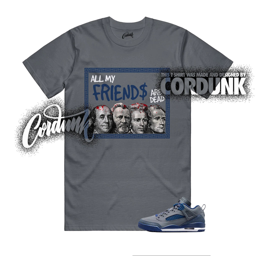 Spizike Flint Navy University Blue White 9 13 Grey T Shirt Match PREZ