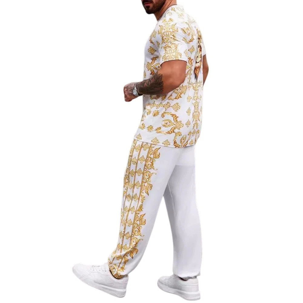 Stylish For men's Casual Short Sleeve Print Shirt for Home and Outings