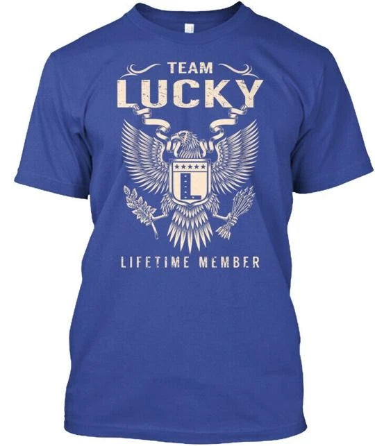 Team Lucky Lifetime Member T-Shirt Made in the USA Size S to 5XL
