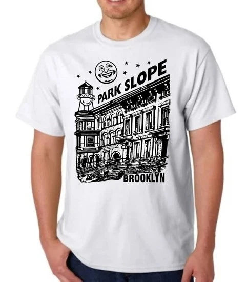 PARK SLOPE BROOKLYN T-SHIRT BROWNSTONE FASCADE NEW YORK
