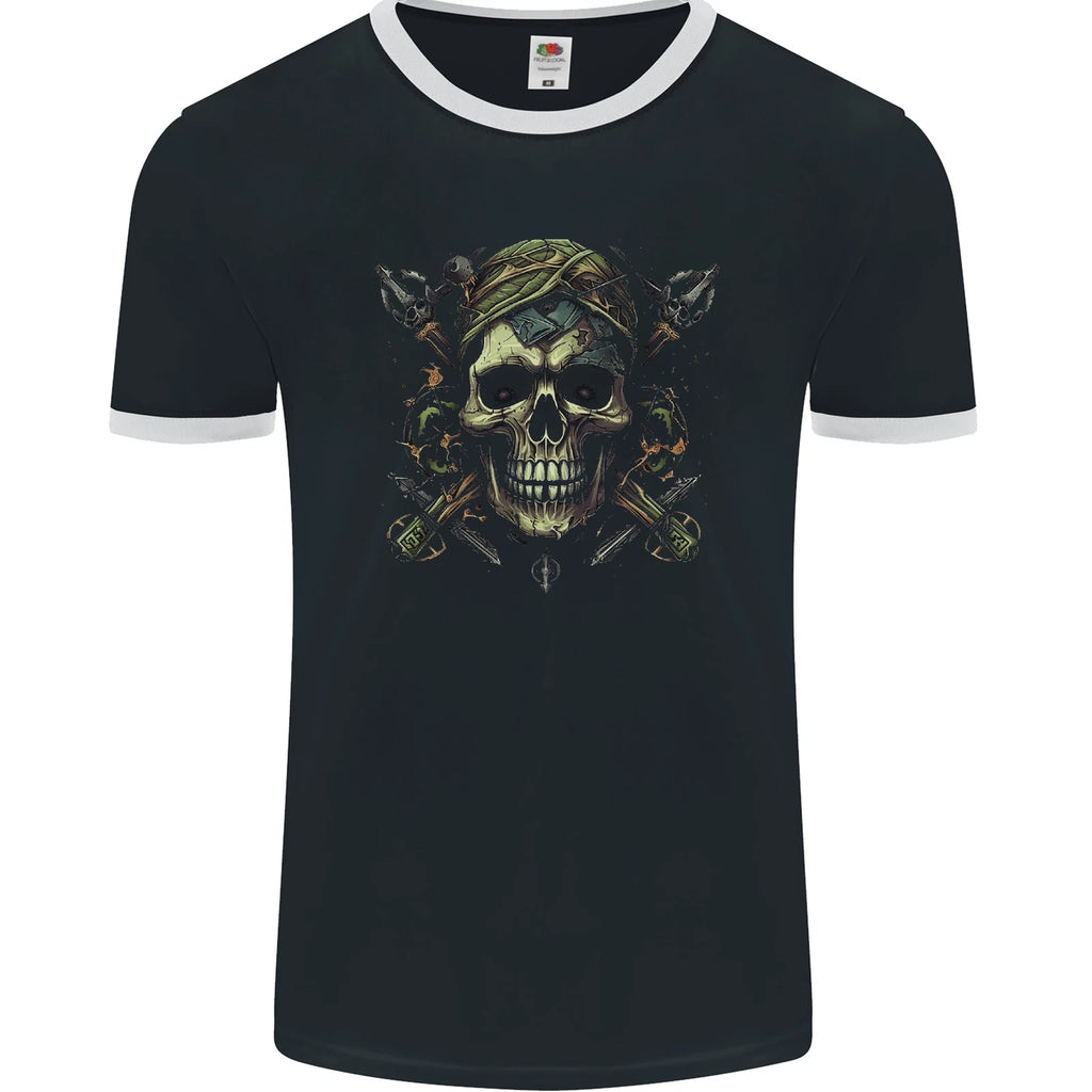 Skull From the Darkness Mens Ringer T-Shirt FotL