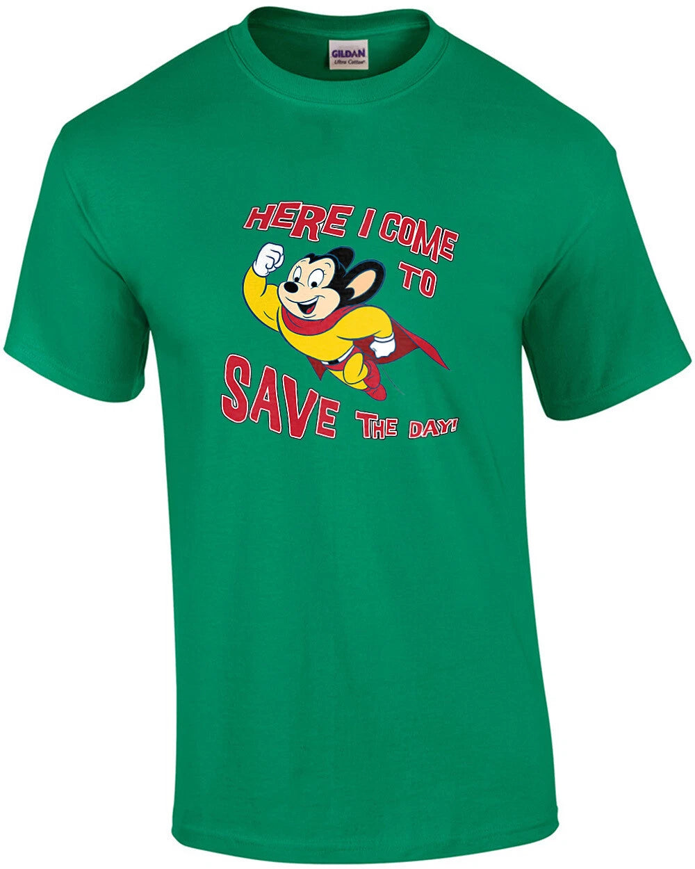 Mighty Mouse - Here I come to save the day! - Mighty Mouse T-Shirt