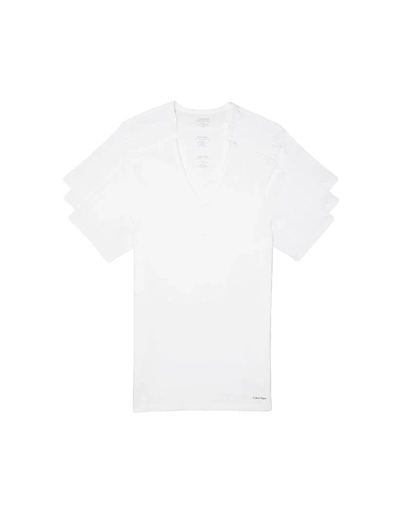 Calvin Klein Cotton Slim Fit 3-Pack V-Neck T-Shirt - NB4014