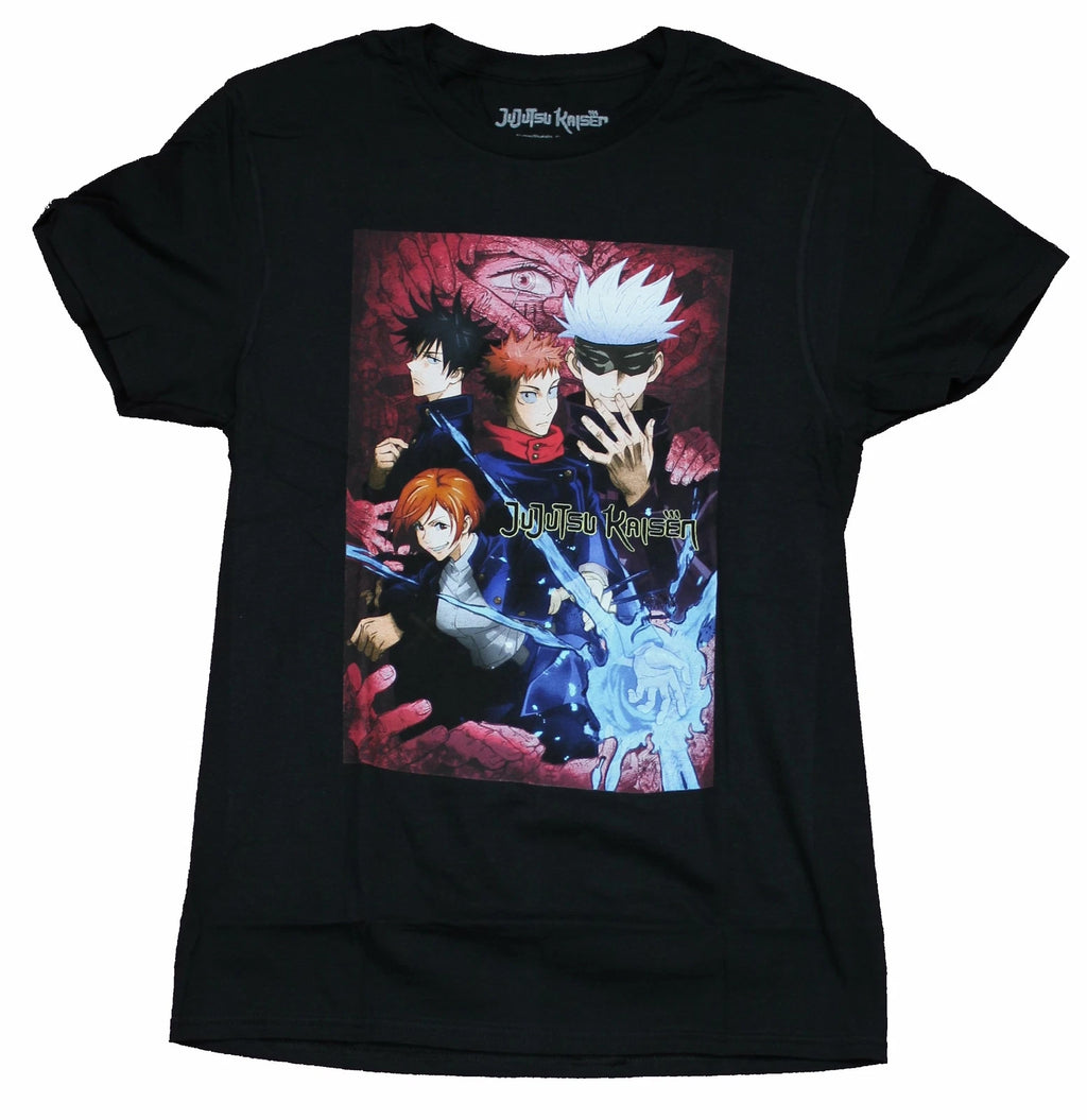 Jujutsu Kaisen Adult New T-Shirt - Key Art Group Pic