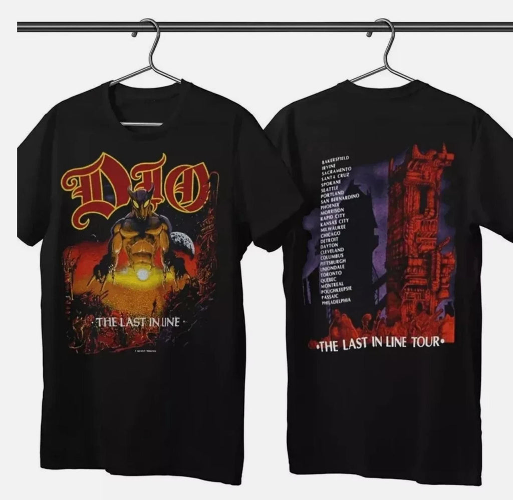 Dio Last in Line Tour Shirt Heavy Metal Rock Band Concert Shirt S-5XL