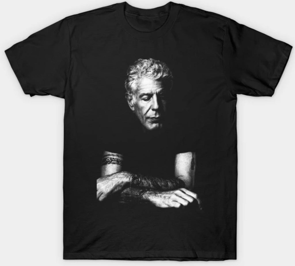 Anthony Bourdain T-shirt S-3XL Celebrity Chef Shirt Black Shirt Food Shirt